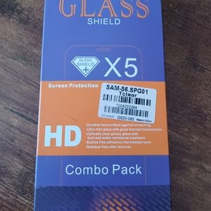 Tempered glass screen protectors 5pk-Samsung S6